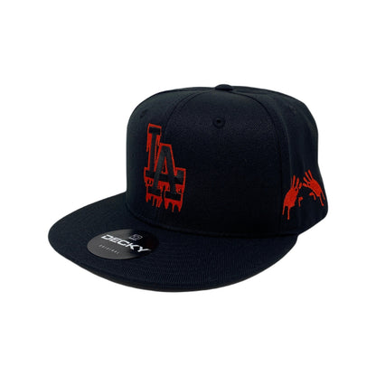 Los Angeles LA Drip Bloody Hands Halloween Snapback Hat
