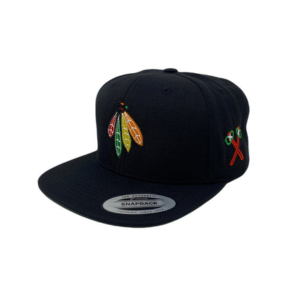 Indian Feathers Tomahawk Snapback Hat