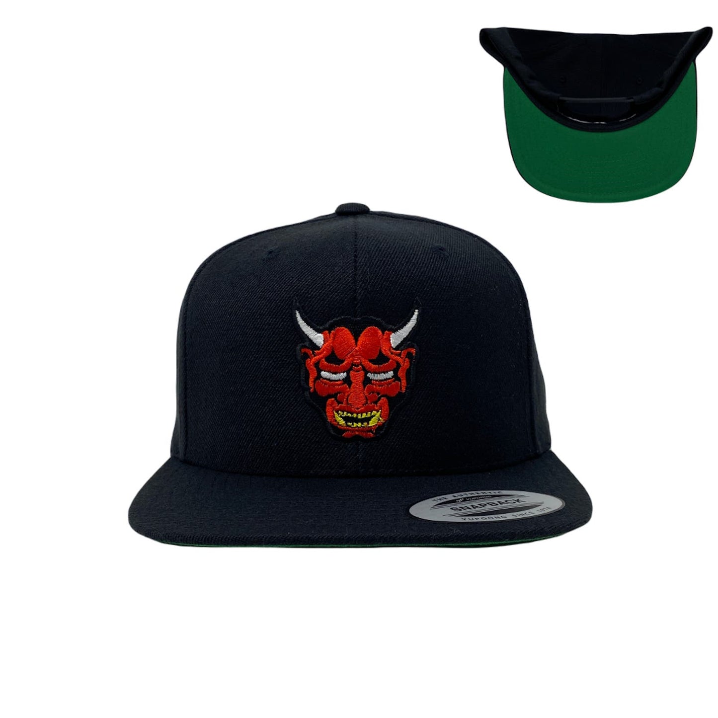 Oni Mask Red Snapback Hat