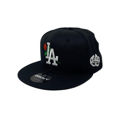 Los Angeles LA Laugh Now Cry Later WHT Masks Snapback Hat