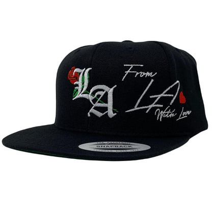 Los Angeles Old English Rose With Love Snapback Hat