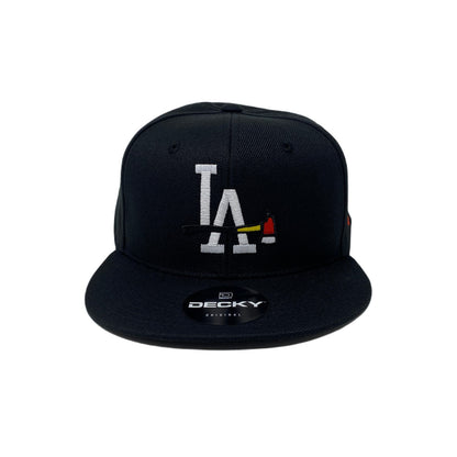 Los Angeles Fire Department Snapback Hat All Black