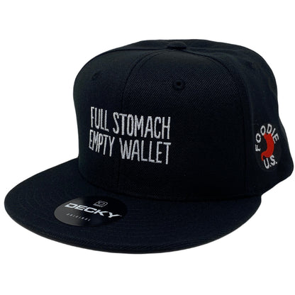 Foodie USA Snapback Hat All Black