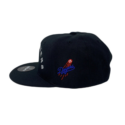 Los Doyers Side Hit Snapback Hat All Black