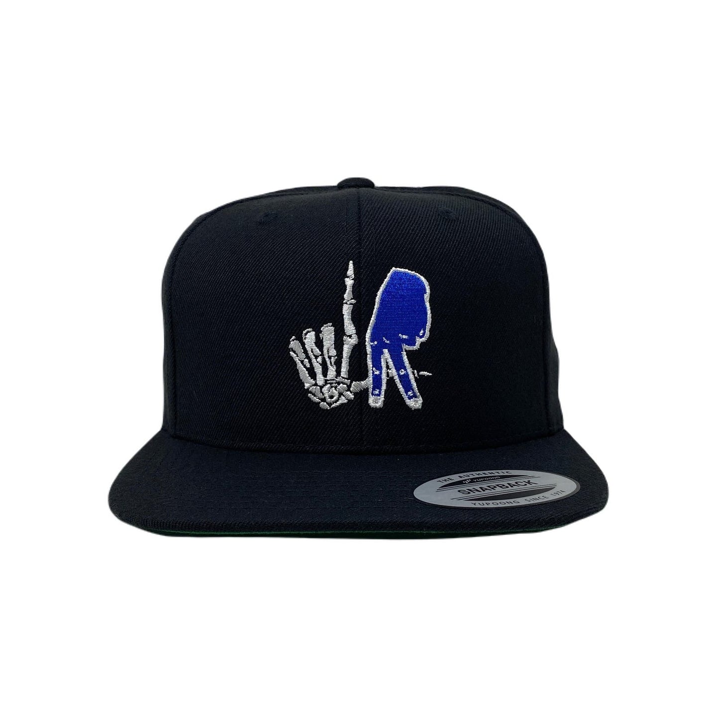 Los Angeles Bone Blue Hand Snapback Hat