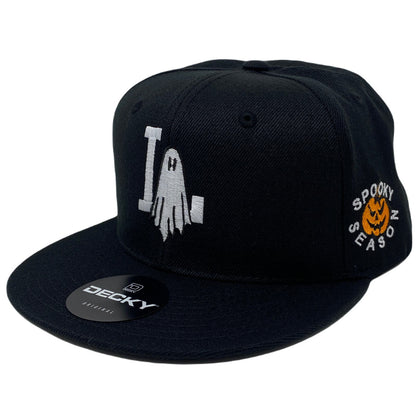 Los Angeles Ghost Snapback Hat All Black