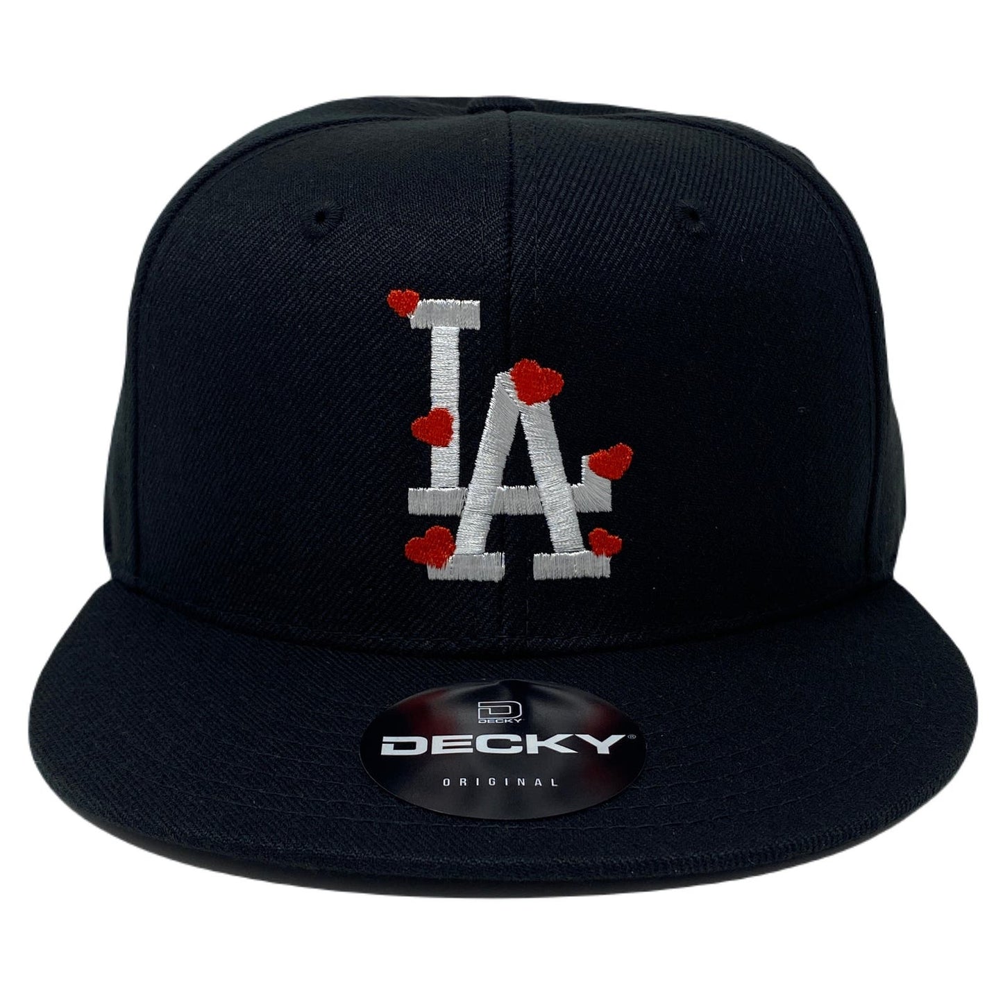 Los Angeles Hearts White Snapback Hat All Black