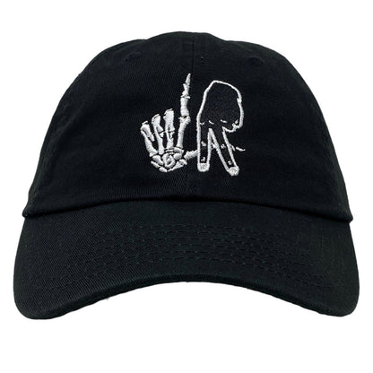 Los Angeles Bone Black Hand Dad Hat