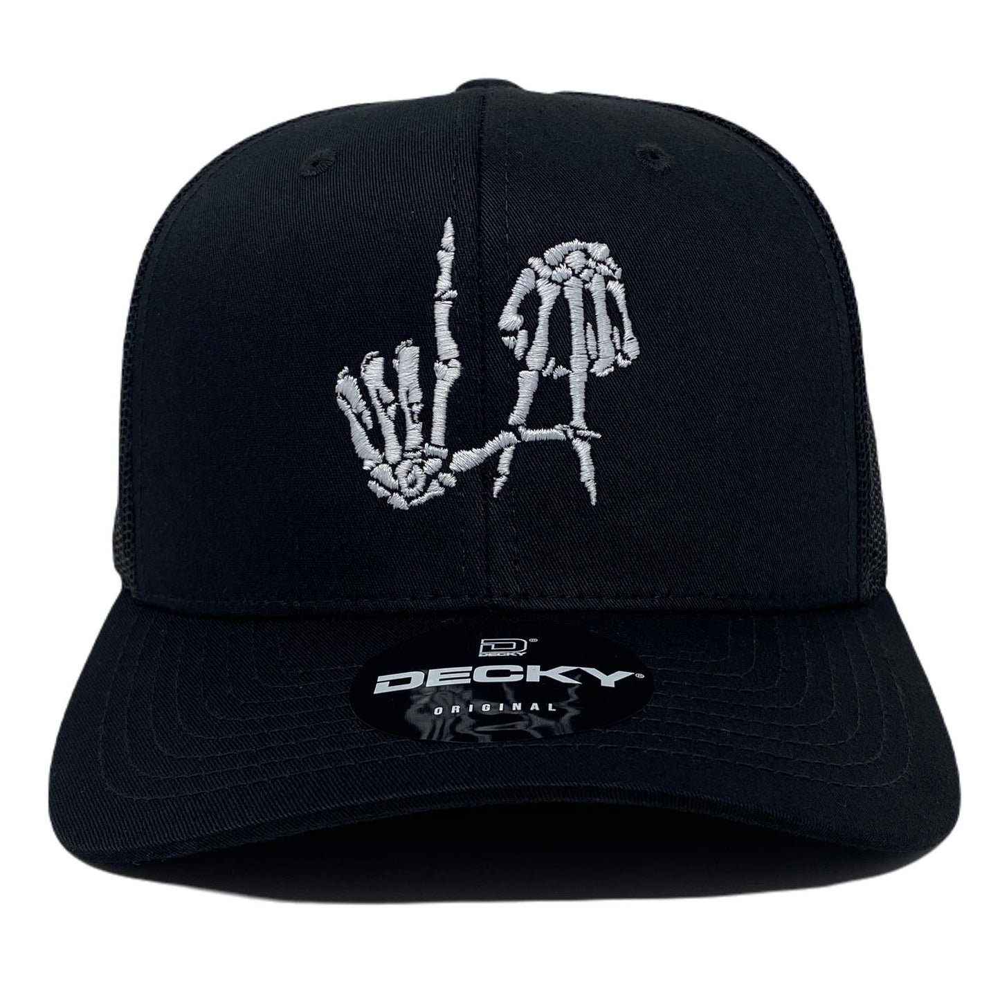 Los Angeles Bones Trucker Hat in Black